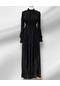 24y4566 Abiye Elbise Zara Payet İşlemeli Beli Kemerli 001