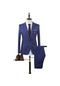 Mengtuo Erkek Moda Klasik İnce 4 Parçalı Takım Elbise Takım Elbise - Mavi
