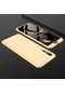 Mutcase - Huawei Uyumlu P20 Pro - Kılıf 3 Parçalı Parmak İzi Yapmayan Sert Ays Kapak - Gold