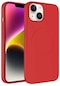 iPhone Uyumlu 14 Kılıf Magsafe Wireless Şarj Özellikli Pastel Renk Silikon Lopard Plas Kapak - Kirmizi
