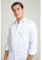 Ds Damat Slim Fit Beyaz Çizgili Easy Iron Gömlek 9hf022106100m
