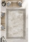 Makinede Yıkababilir Leke Tutmaz Krem Pvc Deri Kaymaz Taban Modern Salon Saçaksız Halı B1178 krem