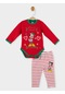 Minnie Mouse Lisanslı Kız Bebek Body Ve Pantolon 2'li Takım 19991-kırmızı