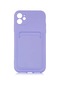 Mutcase - İphone Uyumlu İphone 12 - Kılıf Kamera Korumalı Kart Bölmeli Ofix Kapak - Lila