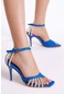 Tonny Black Kadın Mavi Gecce Serisi Taş İşlemeli Topuklu Ayakkabı