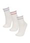 Defacto Kadın 3lü Pamuklu Soket Çorap B8449axnswt1