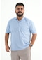Modaplaza Erkek Büyük Beden Polo Yaka Tshirt 1001-1- Mavi E22YSMNT1001-1TSHRTMAVİ