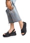 Zeyn 7712s Kadın Hakiki Deri Dolgu Topuk Sandalet Siyah-siyah