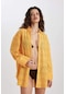 Defacto Fall İn Love Pamuklu Delik İşlemeli Sarı Plaj Gömleği C0506ax24smog313
