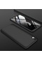 Noktaks - Xiaomi Uyumlu Xiaomi Redmi 7a - Kılıf 3 Parçalı Parmak İzi Yapmayan Sert Ays Kapak - Siyah