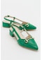 Olıv Yeşil Kadın Topuklu Sandalet