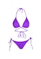Beria Kadın Çapraz Bağlama Detaylı Üçgen İpli Mor Bikini Takımı-mor