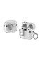 Airpods Uyumlu 3 İçin Güvenlik Kilidi İle Galvanik Şeffaf Kablosuz Kulaklık Kılıfı Gümüş