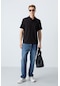 Tommy Life Siyah Basic Göğüs Logolu Standart Kalıp Triko Polo Yaka Erkek T-shirt - 87768 Siyah
