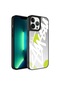 Noktaks - iPhone Uyumlu 13 Pro Max - Kılıf Aynalı Desenli Kamera Korumalı Parlak Mirror Kapak - Yazı