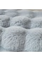 Jms Açık Gri Tavşan Peluş Kış Yastıklı Peluş Yastık Kaymaz Deri Kanepe Örtüsü Örtü Bezi Havlu 90 210cm