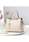 Kadın Çanta Saf Renk Basit Doku, Tüm Moda Yabancı Crossbody Çanta Whıte Whıte Beyaz