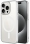 Kilifolsun iPhone Uyumlu 15 Pro Kılıf Sert Kablosuz Şarj Destekli Mat Riksos Magsafe Kapak Gümüş