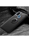 Mutcase - Samsung Uyumlu Galaxy M21 - Kılıf Yüzüklü Auto Focus Ravel Karbon Silikon Kapak - Siyah