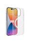 Noktaks - iPhone Uyumlu 15 Pro - Kılıf Sert Kablosuz Şarj Destekli Porto Magsafe Kapak - Renksiz
