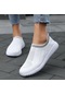 Beyaz 2022 Örgü Spor Ayakkabı Kadın Rahat Ayakkabılar Moda Spor Ayakkabı Kadın Daireler Çorap Üzerinde Kayma Eğitmenler