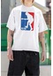 Ac Dc Rock Metal Basketbol Logo Baskılı Unisex Oversize Tişört Beyaz