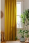 Home Color Home Hardal Sarısı Petek Kadife Dokulu Fon Perde Düz Dikişli Ekstrafor Büzgü Diğer