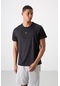 Tommy Life Siyah Polyester Nefes Alan Dokulu İnce Esnek Standart Fit Erkek Performans T-shirt - 88391 Siyah
