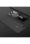Noktaks - Huawei Uyumlu Huawei P Smart 2019 Pot-lx1 - Kılıf 3 Parçalı Parmak İzi Yapmayan Sert Ays Kapak - Siyah