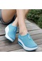 Mavi Wcc Günlük Kadın Ayakkabısı Moda Spor Sallamak Ayakkabı Rahat Nefes Alabilen Hafif Spor Ayakkabı
