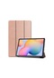 Kilifone - Galaxy Uyumlu Galaxy Tab S7 Fe Lte T737-t736-t733-t730 - Kılıf Smart Cover Stand Olabilen 1-1 Uyumlu Tablet Kılıfı - Rose Gold