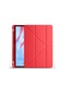Kilifolsun Huawei Uyumlu Honor Pad X9 11.5' Kalem Bölmeli Stand Olabilen Origami Tri Folding Kılıf Kırmızı
