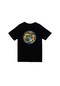 Unisex Siyah Aslan Kaplan Baskılı T-shirt SIYAH