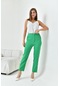 Ftz Women Kadın Dar Paça Düğmeli Pantolon Benetton 30779-Benetton Yeşil