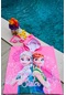 Kız Çocuk Elsa Ve Anna Baskılı Panço Çocuk Plaj Havlusu - Kız Çocuk