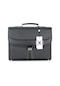 Case Club 2007 Laptop Evrak Çantası 15,6 İnç Kilit Mekanizmalı Omuz Askılı Siyah