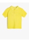 Waynap Unisex Lakos Polo Yaka Okul Tshirt Sarı