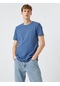 Koton Slim Fit Basic Tişört Açık Indigo 2Yam12141Lk