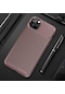 Noktaks - iPhone Uyumlu 11 Pro Max - Kılıf Auto Focus Negro Karbon Silikon Kapak - Kahverengi