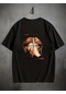 Unisex Enjoy Personel Time Baskılı Tasarım Tshirt Siyah