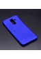 Kilifone - Samsung Uyumlu Galaxy A6 Plus 2018 - Kılıf Mat Renkli Esnek Premier Silikon Kapak - Saks Mavi