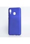 Kilifone - Samsung Uyumlu Galaxy A20 - Kılıf Mat Renkli Esnek Premier Silikon Kapak - Saks Mavi