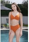 Turuncu Push Up Döngü Detaylı Dolgulu Bikini Takımı-turuncu
