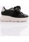 Dgn Es853 Kadin Kalin Taban Fiyonklu Sneakers Ayakkabi ES853-2007-R12593 Siyah - Beyaz