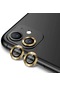 Noktaks - İphone Uyumlu İphone 12 Mini - Kamera Lens Koruyucu Safir Parmak İzi Bırakmayan Anti-reflective Cl-12 - Gold