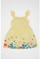 Defacto Kız Bebek Çiçekli Kolsuz Elbise C0285a524smyl115