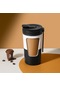 Elektrikli Karıştırma Su Bardağı Kahve Boy Otomatik Karıştırma Fincan Elektrikli Sallayarak Fincan Milkshake Fincan Net Kırmızı Şarj Edilebilir Modell-430Ml Siyah