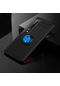 Kilifone - Xiaomi Uyumlu Mi 10 - Kılıf Yüzüklü Auto Focus Ravel Karbon Silikon Kapak - Siyah-mavi