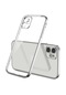 Kilifone - İphone Uyumlu İphone 12 - Kılıf Arkası Şeffaf Kenarı Electroplating Gbox Kapak - Gümüş