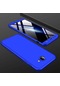 Noktaks - Samsung Galaxy Uyumlu J4 Plus - Kılıf 3 Parçalı Parmak İzi Yapmayan Sert Ays Kapak - Mavi